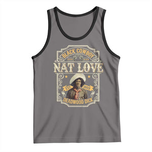 Black Cowboy Nat Love Tank Top Deadwood Dick African American Cowboy TS11 Deep Heather Black Print Your Wear