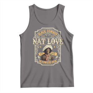 Black Cowboy Nat Love Tank Top Deadwood Dick African American Cowboy TS11 Deep Heather Print Your Wear