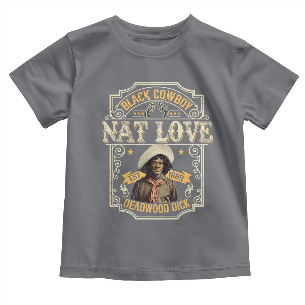 Black Cowboy Nat Love Toddler T Shirt Deadwood Dick African American Cowboy TS11 Charcoal Print Your Wear
