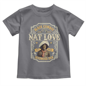 Black Cowboy Nat Love Toddler T Shirt Deadwood Dick African American Cowboy TS11 Charcoal Print Your Wear