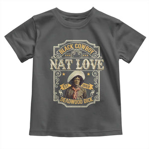 Black Cowboy Nat Love Toddler T Shirt Deadwood Dick African American Cowboy TS11 Dark Heather Print Your Wear