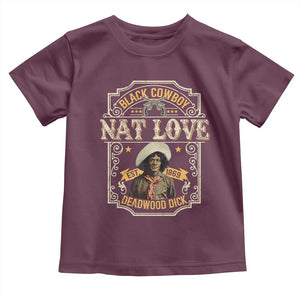 Black Cowboy Nat Love Toddler T Shirt Deadwood Dick African American Cowboy TS11 Maroon Print Your Wear