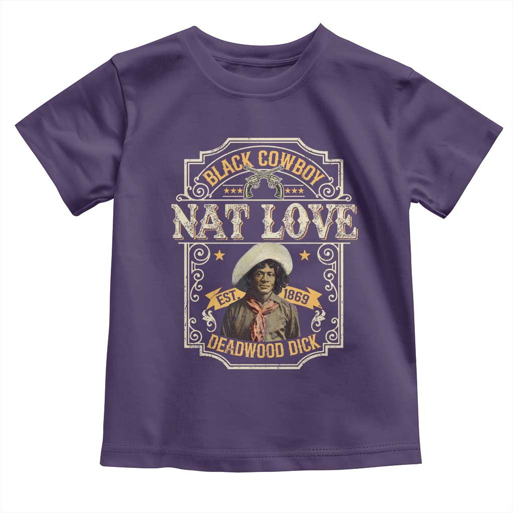Black Cowboy Nat Love Toddler T Shirt Deadwood Dick African American Cowboy TS11 Purple Print Your Wear