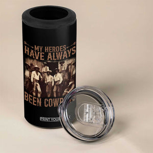 Black Cowboys 4 in 1 Can Cooler Tumbler Western Rodeo Melanin Black History Texas Men TS10 Print Your Wear