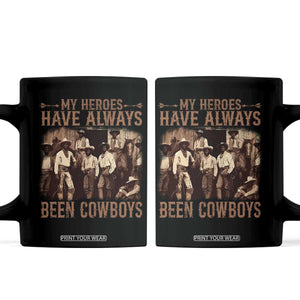Black Cowboys Coffee Mug Western Rodeo Melanin Black History Texas Men TS10 Black Print Your Wear