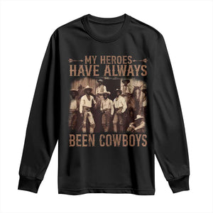 Black Cowboys Long Sleeve Shirt Western Rodeo Melanin Black History Texas Men TS10 Black Print Your Wear
