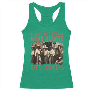 Black Cowboys Racerback Tank Top Western Rodeo Melanin Black History Texas Men TS10 Irish Green Print Your Wear