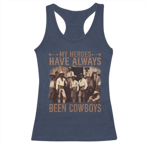 Black Cowboys Racerback Tank Top Western Rodeo Melanin Black History Texas Men TS10 Navy Print Your Wear