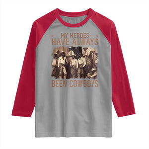 Black Cowboys Raglan Shirt Western Rodeo Melanin Black History Texas Men TS10 Sport Gray Red Print Your Wear