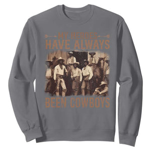 Black Cowboys Sweatshirt Western Rodeo Melanin Black History Texas Men TS10 Charcoal Print Your Wear