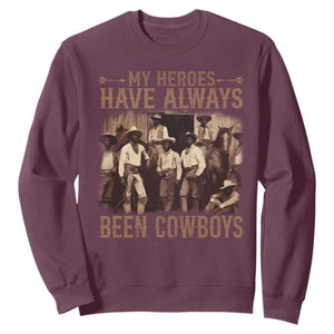 Black Cowboys Sweatshirt Western Rodeo Melanin Black History Texas Men TS10 Maroon Print Your Wear