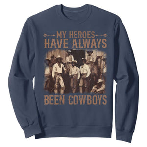 Black Cowboys Sweatshirt Western Rodeo Melanin Black History Texas Men TS10 Navy Print Your Wear