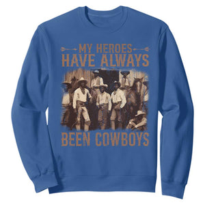 Black Cowboys Sweatshirt Western Rodeo Melanin Black History Texas Men TS10 Royal Blue Print Your Wear