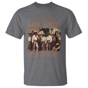 Black Cowboys T Shirt Western Rodeo Melanin Black History Texas Men TS10 Charcoal Print Your Wear