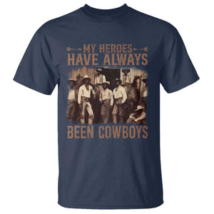 Black Cowboys T Shirt Western Rodeo Melanin Black History Texas Men TS10 Navy Print Your Wear