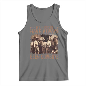 Black Cowboys Tank Top Western Rodeo Melanin Black History Texas Men TS10 Black Heather Print Your Wear