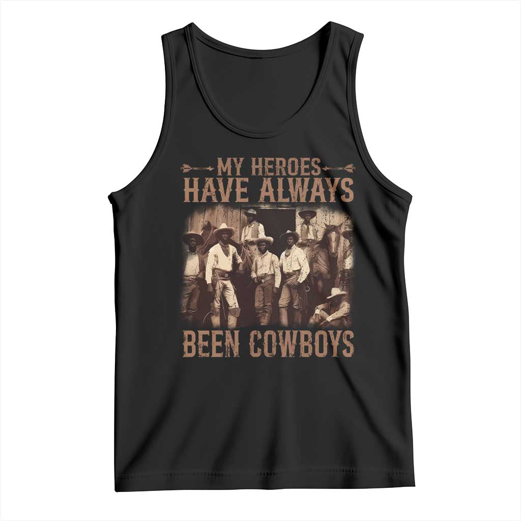 Black Cowboys Tank Top Western Rodeo Melanin Black History Texas Men TS10 Black Print Your Wear