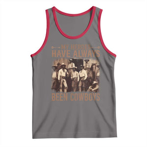 Black Cowboys Tank Top Western Rodeo Melanin Black History Texas Men TS10 Deep Heather Red Print Your Wear