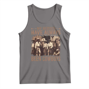 Black Cowboys Tank Top Western Rodeo Melanin Black History Texas Men TS10 Deep Heather Print Your Wear
