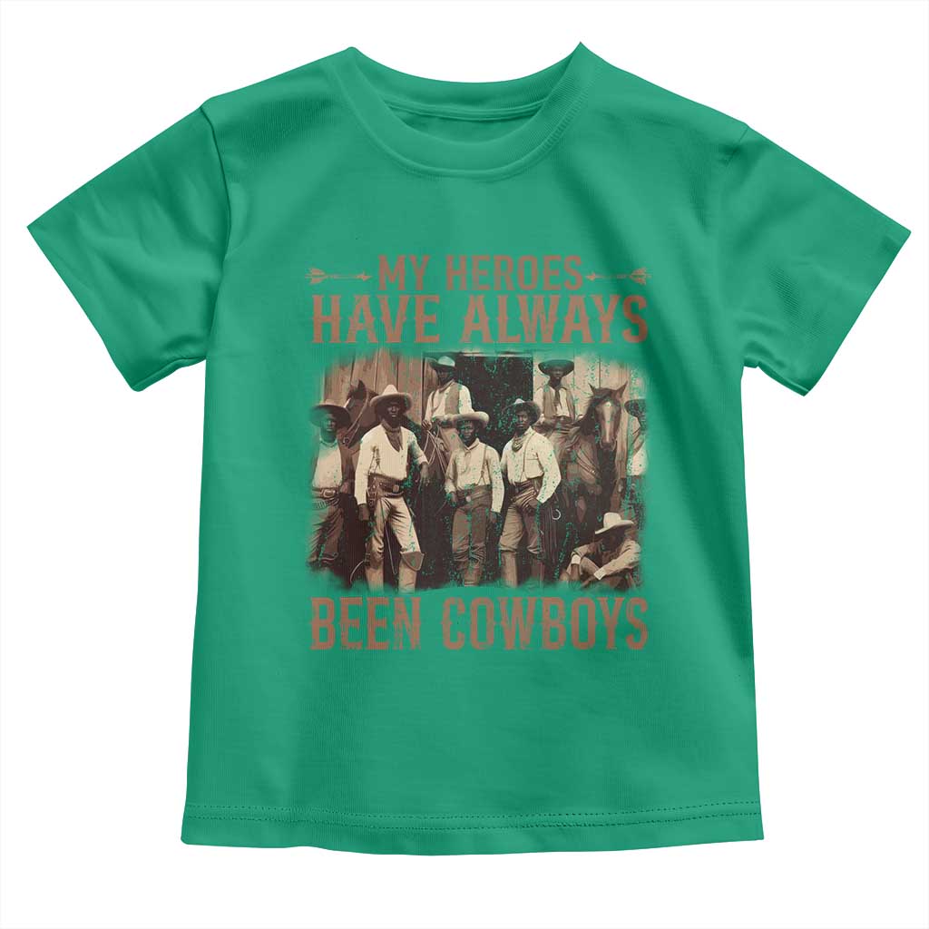 Black Cowboys Toddler T Shirt Western Rodeo Melanin Black History Texas Men TS10 Irish Green Print Your Wear