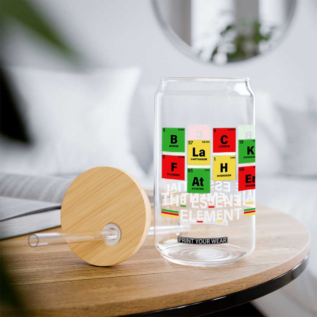 Black Father The Essential Element Glass Can Father's Day Juneteenth Chemistry Periodic Table TS11 Print Your Wear