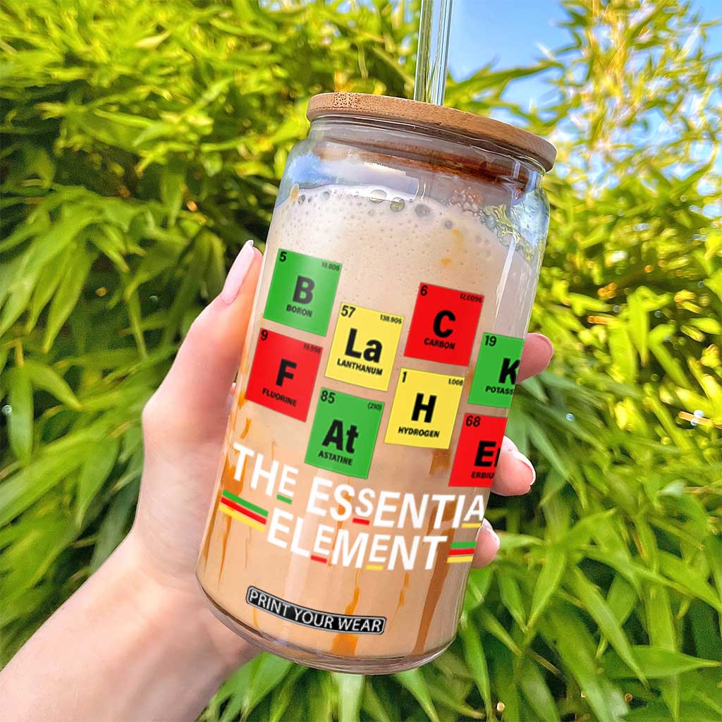 Black Father The Essential Element Glass Can Father's Day Juneteenth Chemistry Periodic Table TS11 Print Your Wear