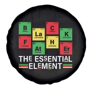 Black Father The Essential Element Spare Tire Cover Father's Day Juneteenth Chemistry Periodic Table TS11 Print Your Wear