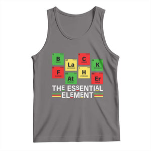 Black Father The Essential Element Tank Top Father's Day Juneteenth Chemistry Periodic Table TS11 Deep Heather Print Your Wear