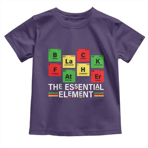 Black Father The Essential Element Toddler T Shirt Father's Day Juneteenth Chemistry Periodic Table TS11 Purple Print Your Wear