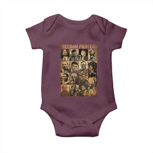 Black Freedom Fighters Baby Onesie Huey P. Newton Bobby Seale Black History Month Juneteenth TS10 Maroon Print Your Wear