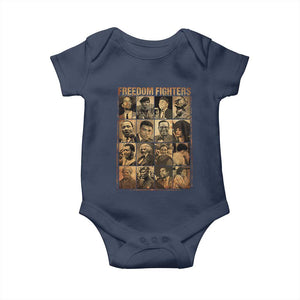 Black Freedom Fighters Baby Onesie Huey P. Newton Bobby Seale Black History Month Juneteenth TS10 Navy Print Your Wear