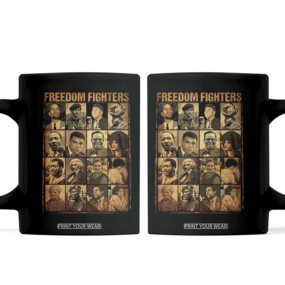 Black Freedom Fighters Coffee Mug Huey P. Newton Bobby Seale Black History Month Juneteenth TS10 Black Print Your Wear