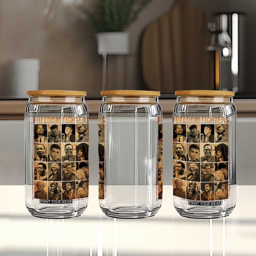 Black Freedom Fighters Glass Can Huey P. Newton Bobby Seale Black History Month Juneteenth TS10 Print Your Wear