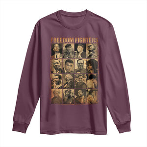 Black Freedom Fighters Long Sleeve Shirt Huey P. Newton Bobby Seale Black History Month Juneteenth TS10 Maroon Print Your Wear