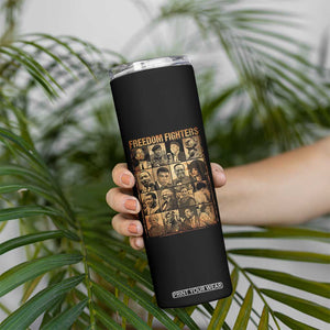 Black Freedom Fighters Skinny Tumbler Huey P. Newton Bobby Seale Black History Month Juneteenth TS10 Print Your Wear