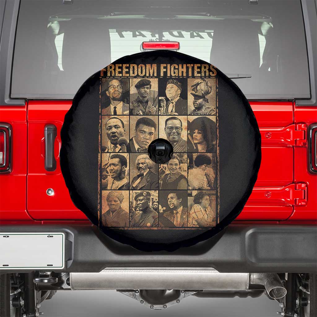 Black Freedom Fighters Spare Tire Cover Huey P. Newton Bobby Seale Black History Month Juneteenth TS10 Black Print Your Wear