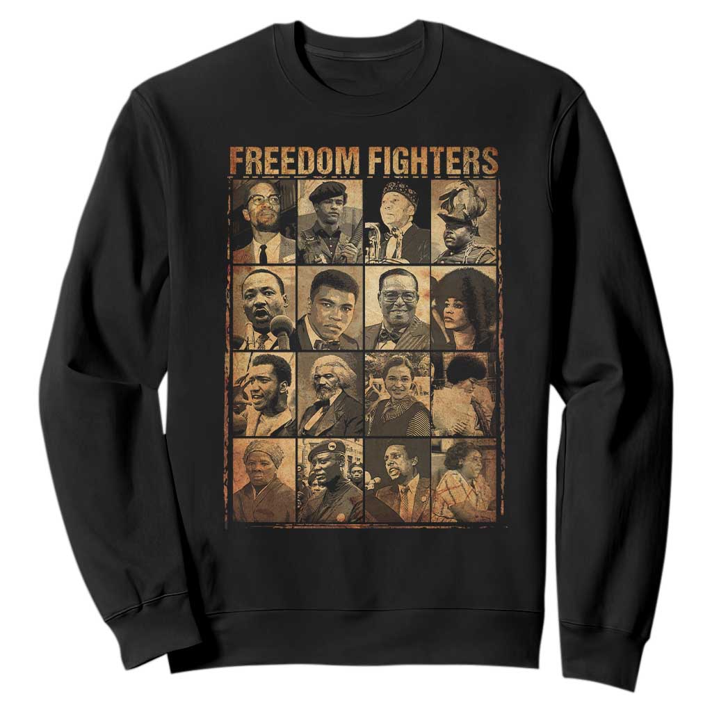 Black Freedom Fighters Sweatshirt Huey P. Newton Bobby Seale Black History Month Juneteenth TS10 Black Print Your Wear
