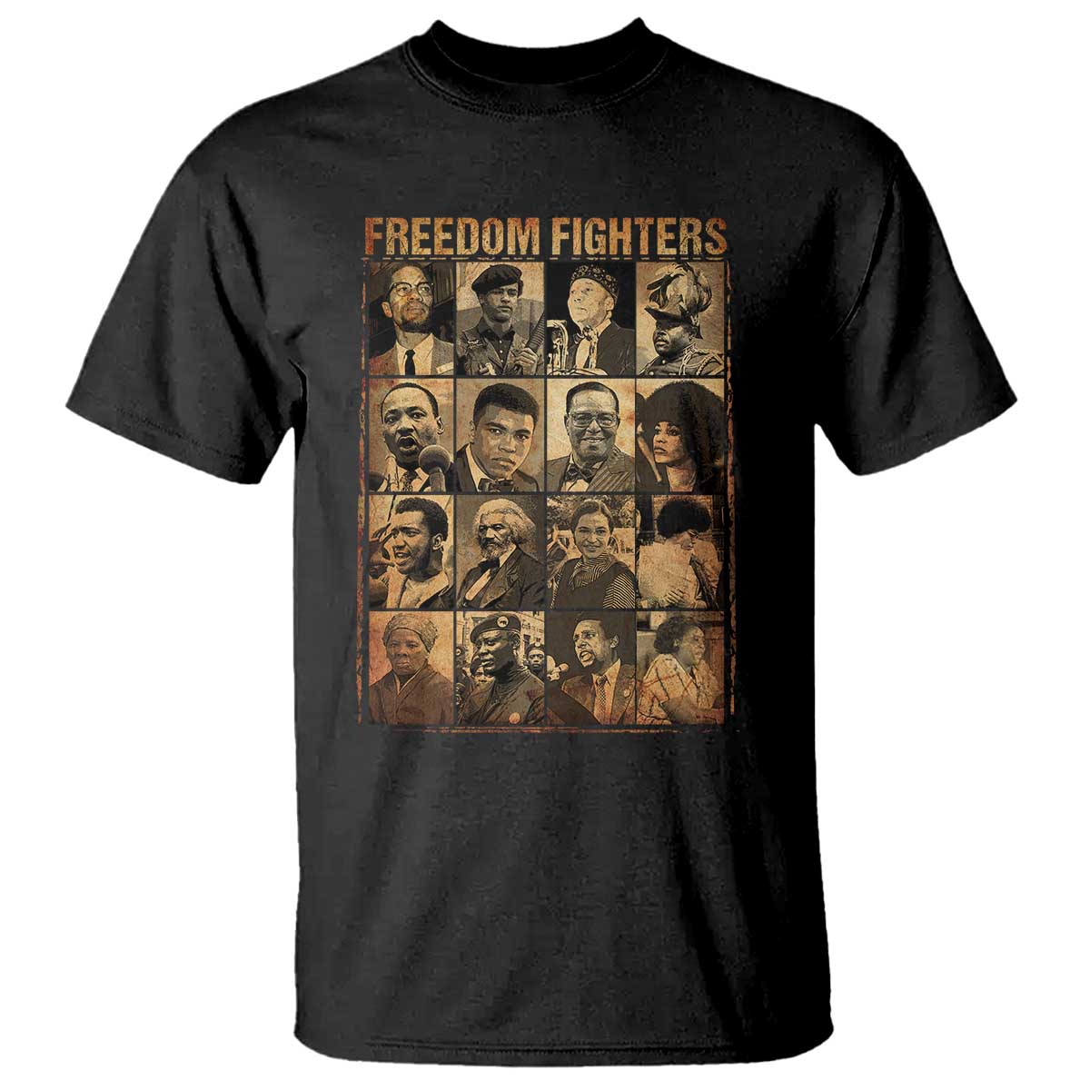 Black Freedom Fighters T Shirt Huey P. Newton Bobby Seale Black History Month Juneteenth TS10 Black Print Your Wear