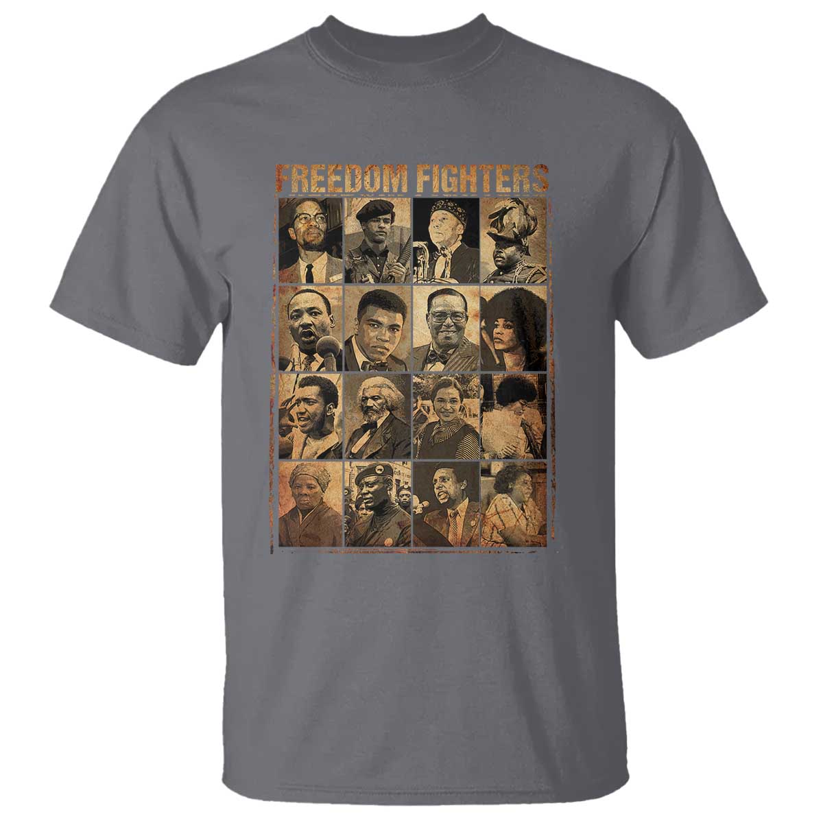 Black Freedom Fighters T Shirt Huey P. Newton Bobby Seale Black History Month Juneteenth TS10 Charcoal Print Your Wear