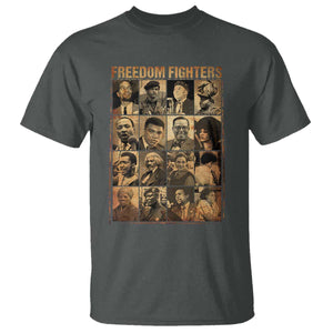 Black Freedom Fighters T Shirt Huey P. Newton Bobby Seale Black History Month Juneteenth TS10 Dark Heather Print Your Wear