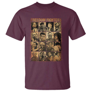 Black Freedom Fighters T Shirt Huey P. Newton Bobby Seale Black History Month Juneteenth TS10 Maroon Print Your Wear
