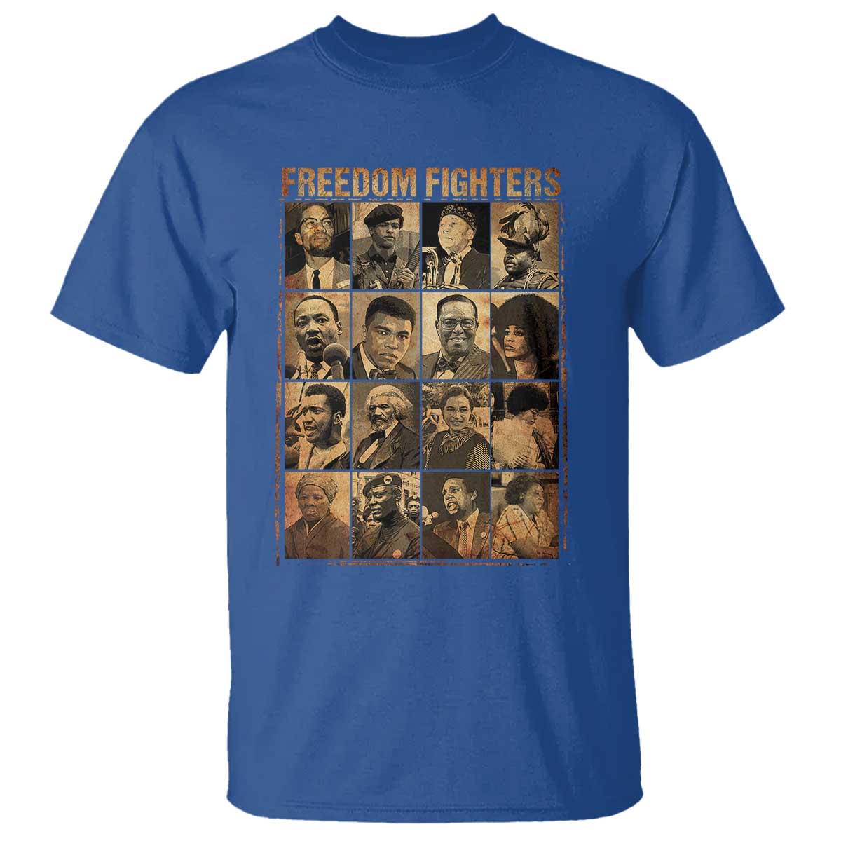Black Freedom Fighters T Shirt Huey P. Newton Bobby Seale Black History Month Juneteenth TS10 Royal Blue Print Your Wear
