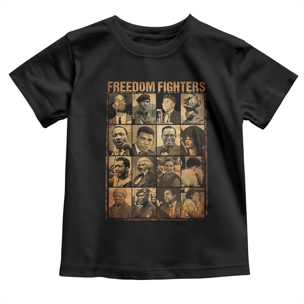 Black Freedom Fighters Toddler T Shirt Huey P. Newton Bobby Seale Black History Month Juneteenth TS10 Black Print Your Wear