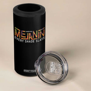 Black History 4 in 1 Can Cooler Tumbler Melanin Kente Juneteenth Black History TS10 Print Your Wear