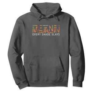 Black History Hoodie Melanin Kente Juneteenth Black History TS10 Dark Heather Print Your Wear
