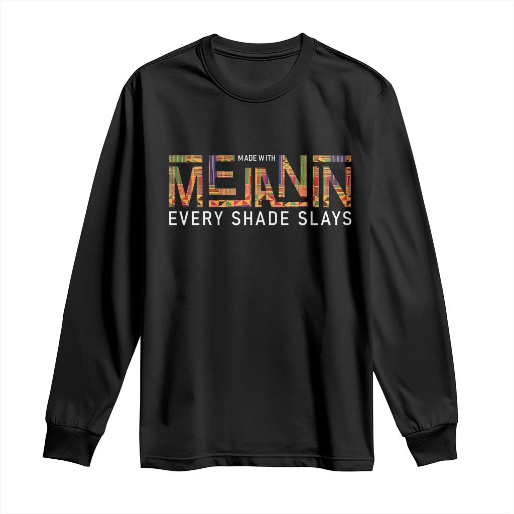 Black History Long Sleeve Shirt Melanin Kente Juneteenth Black History TS10 Black Print Your Wear