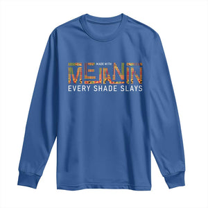 Black History Long Sleeve Shirt Melanin Kente Juneteenth Black History TS10 Royal Blue Print Your Wear