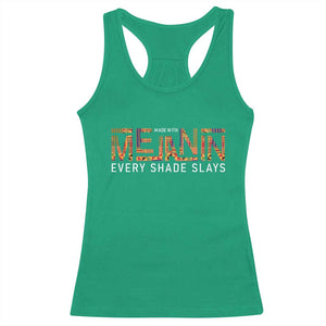 Black History Racerback Tank Top Melanin Kente Juneteenth Black History TS10 Irish Green Print Your Wear