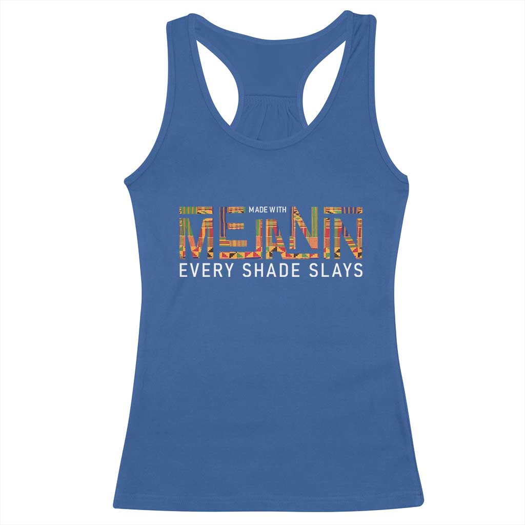 Black History Racerback Tank Top Melanin Kente Juneteenth Black History TS10 Royal Blue Print Your Wear