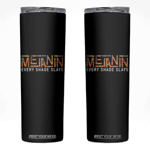 Black History Skinny Tumbler Melanin Kente Juneteenth Black History TS10 Black Print Your Wear